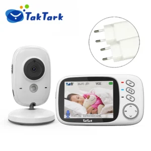 TakTark Wireless Video Baby Monitor Auto Night Vision Two Way Intercom Temperature Monitoring Babysitter